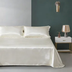 Factory Price Satin Mulberry Silk Bedding Set Anti wrinkle Bed Duvet Cover Set