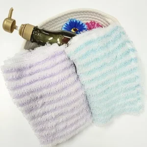 Factory Price Soft Back Scrubber for Shower Wash Cloth Scrub Washcloth Body Wash Exfoliating Shower Towel