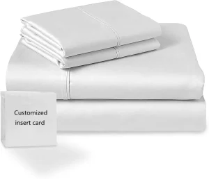 Factory Price Soft Microfibre Fitted Sheet Flat Sheet and 2 Pillowcases Deep Pocket 4 Piece Bedding Sheets Set