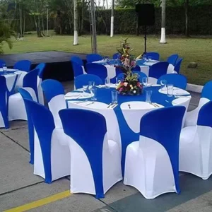Factory Price Spandex Half Back Chair Cover Topper Chair Band for Wedding Event Party Decoration