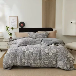 Factory Printed Floral 100% Cotton Double Layer Gauze 4pcs Bedding Set Anti Pilling Custom Sizes Home Hotel Supply