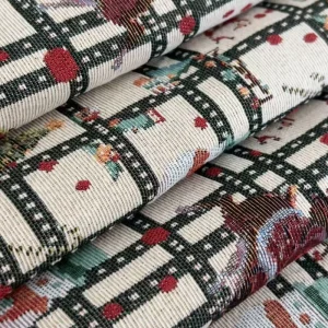 Factory QUICK CUSTOM DESIGN Yarn Dyed Heavyweight Jacquard Woven Christmas Upholstery Blanket Portable Folding Home