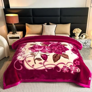 Factory Raschel Double Thick Polyester Modern All-Season Blanket Autumn Winter Group Purchase Gift