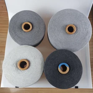Factory Recycled Polyester Weaving Yarn 12s 14s 16s 18s 24s 34s 36s Cotton Blended Spun Textile Yarn for Knitting