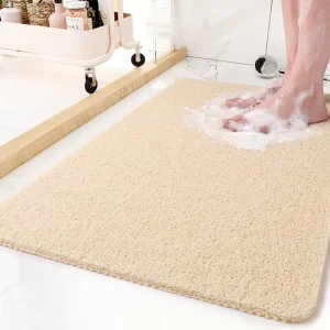 Factory Sale Eco friendly Quick Drying Anti Slip Comfort Bathtub Mats Soft PVC Loofah Bath Mat for Tub Non Slip