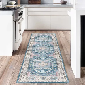 Factory Sale Vintage Shaggy Soft Machine Washable Kitchen Runner Rug Non Slip Persian Hallway Runner Rug 2′ X 6′