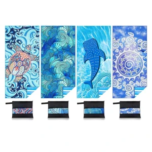 Factory Sales Absorbent Quick Drying Personalized Summer Flamingo Custom Made Logo Large Beach Towel