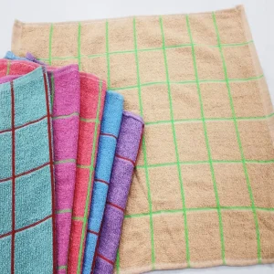 Factory Sales Quick Dry Woven Honeycomb 100% Cotton Kitchen Towels Customizable Tea Towel for Dish and Kitchen Cleaning