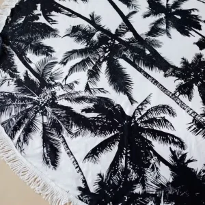 Factory Sand Free Microfiber Round Beach Towel Printed Custom Design Summer Modern Quick Dry Round Beach Towel