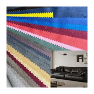 Factory Sofa Material Fabric Suede Upholstery Custom Bronzing Suede Faux Leather Sofa Fabric