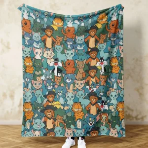 Factory Soft Flannel Blanket Custom Logo Printed Fleece Throw for Couch Bed Factory OEM ODM Low MOQ Bulk Supply