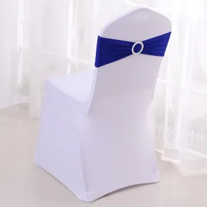 Factory Spandex Burgundy Elastic Chair Sashes Wedding Events Party Chair Cover Bow Stretched Rose Decoration Hand