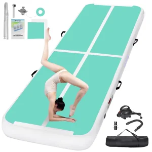 Factory Sport Equipment 20cm Thick Inflatable Landing Gymnastics Air Tumble Mat for Wrestling Yoga Fitness Activities