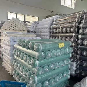 Factory Stocks Dyed Embossed Bedsheet Fabric 100% Polyester Microfiber Fabric Solid Color 1cm Stripe Fabric for Bed Sheet
