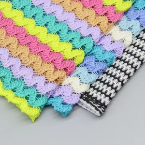 Factory Stripes Fabric Brighter Color Crochet Fabric for Dress Sweater