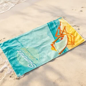 Factory Summer Beach Towel Sand Free Customized Popular Pattern OEM Logo Printed Microfiber Beach Towel