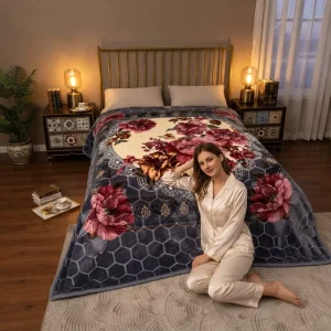 Factory Super Soft Double Thick Home 100% Polyester European Style Winter Raschel Blanket