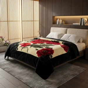 Factory Super Soft Double Thick Home Eco-friendly 100% Polyester European Style Raschel Blanket