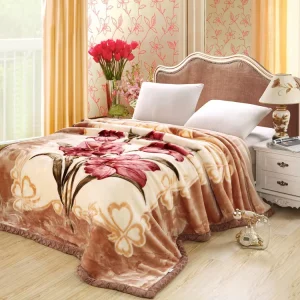 Factory Super Soft Raschel Blanket Double Thick Home Eco friendly 100% Polyester European Style Autumn Winter Double