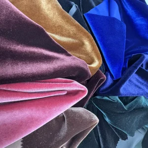 Factory Supplier Custom New Design Shiny Poly Spandex Velvet Velour Knitting Fabric Breathable Swimwear Lining for Women’s