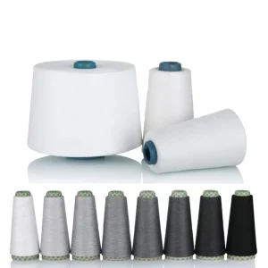 Factory Supplier Ne26 1 Dyed 100% Polyester Recycled or Virgin Yarn for Knitting and Weaving Ring Spun Socks Cotton Yarn