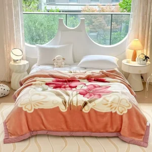 Factory Supply 100% Polyester Raschel Modern Warm Vintage Throw Blanket