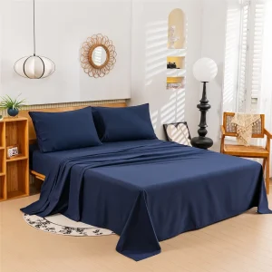 Factory Supply Bed Sheet and Pillow Case Set 100% Cotton Bed Sheet Set King Size Luxury