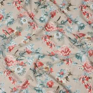 Factory Supply Floral Printed Cotton Voile Fabric Rolls Stretch Fabric for Girls Dresses Suits Home Textiles Garments