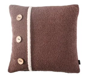 Factory Supply Home Decorative Pillow with Buttons Super soft Lumbar Support Faux Fur Cushion Cover for Living Room Bedroom