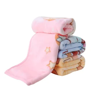 Factory Supply Large 2 Layer Thick Colorful Raschel Fleece Throw Blanket for Winter