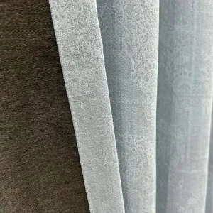 Factory Supply Luxury Series Chenille Curtain Fabric With Light Jacquard Design 2.8M 3.2M Width