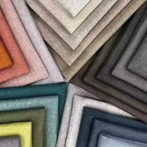 Factory Supply Modern Luxury Polyester Curtain Fabric Linen Look Curtain Home Textile Fabric for Curtains