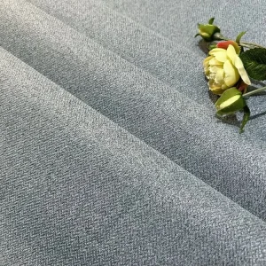 Factory Supply One Side Linen One Side Soft Silk 100% Blackout Curtain FaBric With TPU Lamination Artwork 2.8M Width