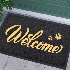 Factory Supply Welcome Entrance Door Mats Outdoor Silk Ring Toilet Anti Slip PVC Floor Mat for Home Indoor Kitchen Rugs