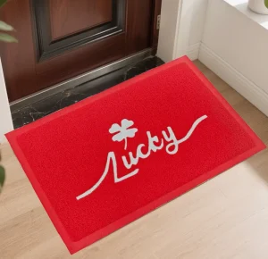 Factory Supply Welcome Entrance Door Mats Outdoor Silk Ring Toilet Anti Slip PVC Floor Mat for Home Indoor Kitchen Rugs