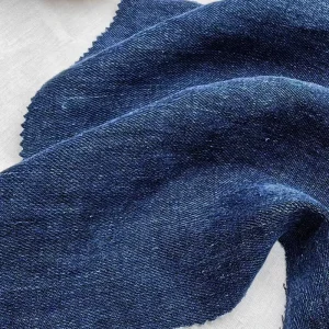 Factory Supply Woven 100% Hemp Twill Eco-Friendly Denim Fabric for Jeans Shoes Jackets