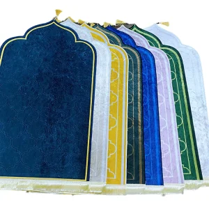 Factory Thick Foam Prayer Mat Muslim Prayer Mat Rug Gold Diamond Velvet Pilgrimage Rug Prayer Mat Memory Foam Carpet