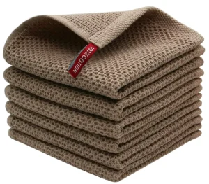 Factory Ultra Soft and Quick Drying 100% Cotton Waffle Woven Kitchen Towel for Drying and Cleaning