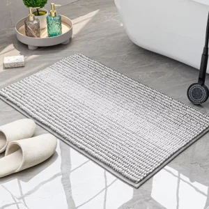 Factory Water Absorbent Bath Floor Mats Microfiber Soft Chenille Bath Rug with Non Slip Backing
