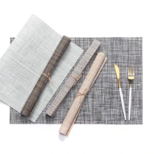 Factory Waterproof PVC Heat Resistant Placemat Vinyl Table Dining Placemat for Kitchen Placemats for Dining Table