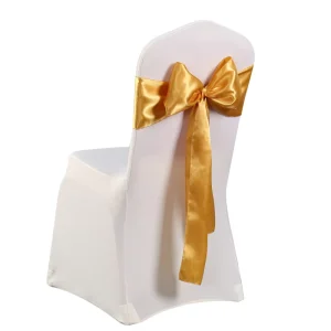 Factory Wedding Tie Back Chair Cover Satin Chair Sashes for Banquet