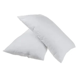 Factory White Hollow Fiber Filled Neck Bed Pillow Insert Air permeable Hypoallergenic Cover Vacuum Packed for
