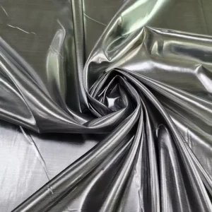 Factory Woven Plain Polyester Metallic Silver Lame Fabric for Wedding Upholstery and Boys Girls Worship Flags