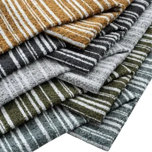 Factory direct 100% Polyester Thick Striped Special yarn Chenille Abrasion resistant Sofa Fabric Throw pillow Seat cushion
