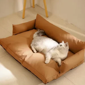 Factory direct Modern Design Luxury Square Cat Bed Pet Sofa Waterproof Lint-resistant Fabric Four-season Universal Pet