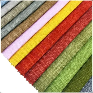 Factory direct Supply Thick Dora style Dyed Slubbed Faux linen Brocade Fabric Abrasion resistant Heavyweight Sand washed Seat