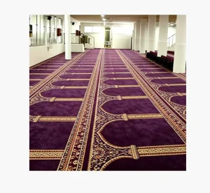 Factory’s Direct sale Muslim Luxury Plush Stain Resistant Nylon Fireproof Prayer Carpet Custom made Full wall Hallway