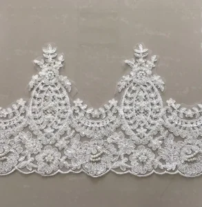 Fancy Bridal Beaded Cord Lace Trim Woven 100% Polyester New Design for Wedding Dresses Accessories Toys and Bags