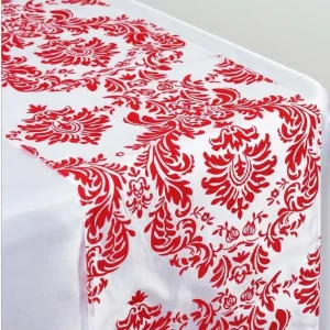 Fancy Flocking Table Runner Easter Table Runner Wedding Table Runners Decoration