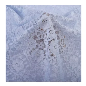 Fancy Floral Design Lace Fabric 95% Nylon 5% Spandex Elastane Lightweight Soft Comfortable Knitted Women Dresses
